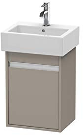 Duravit Waschtischunterschrank wandhängend Ketho 320x400x550mm 1 Tür, TA re., f.070445, basalt matt,