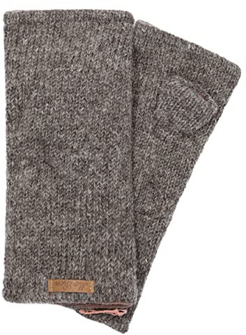 McRon Damen Gestrickte Pulswärmer Reka Naturbraun 92