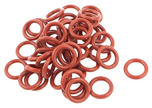 sourcing map 50 Stück 12 mm x 8 mm x 2 mm Gummi O-Ring Öldichtung Ersatz rot de