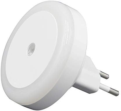 Velamp Luce notturna LED – Con sensore crepuscolare – Plug and Play - Ideale per cameretta bambini, scale, corridoio e bagno