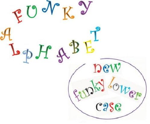 FMM Funky Alphabet And Number Tappitt Cutter Set (upper and lower case)