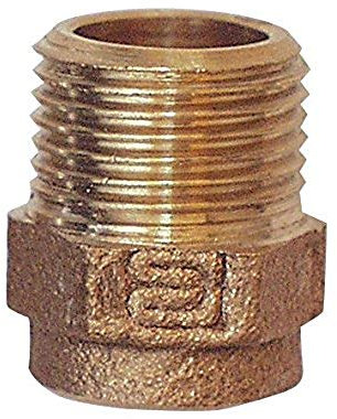 Cornat Löt-Übergangs-Nippel, 1 Außengewinde, 1 Muffe, A 28 mm, B 1Zoll , 1 Stück, rotguss, T5243G281