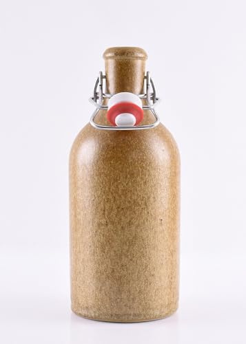 Mittelalterliche Tonflasche mit Bügelverschluss, 0,5 Liter Bierflasche Trinkflasche LARP Hängegrill Lager