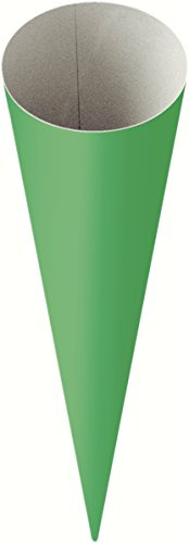 Heyda 204870069 Schultüten-Rohlinge (Höhe 70 cm, Durchmesser 19 cm, Karton, 380g/m²) grün