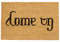 Relaxdays Kokos Spruch Come IN/GO Away 40 x 60 Kokosmatte mit Rutschfester PVC Unterlage Fußmatte, Stoff, Natur, 40 x 60 x 1.5 cm