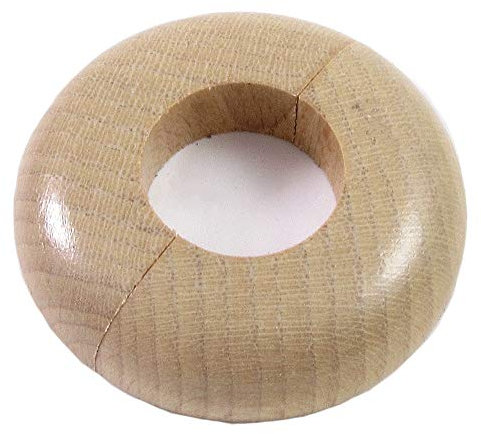 PARKETTFREUND Massivholz Heizungsrohrrosetten, Buche, 22mm