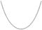 Carissima Gold Women's 9 ct White Gold Hollow 3.2 mm Rope Chain Necklace of Length 61 cm/24 Inch