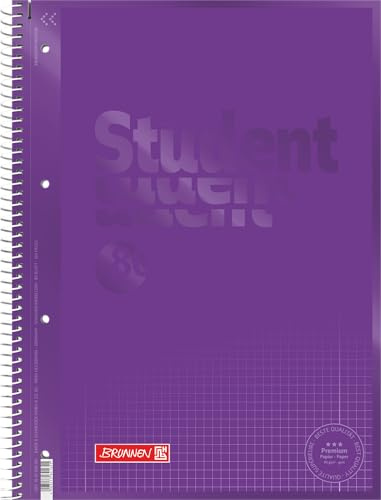 BRUNNEN Collegeblock Premium Student Colour Code | A4, Lineatur 28, 80 Blatt, purple
