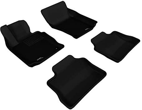 3D MAXpider Custom Fit Kagu Floor Mat (Black) Compatible with Porsche Panamera (970) 2010-2016 - Full Set