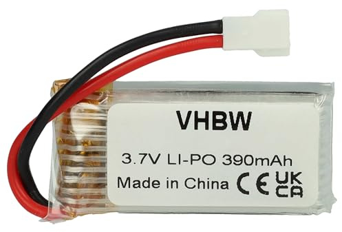 vhbw Akku kompatibel mit Hubsan H107D | X4 H107 Drohne Multicopter Quadrocopter (390 mAh, 3,7 V, Li-Polymer)