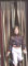 Slat Type Door Curtain, Strip Blind - COFFEE & CREAM - 80cm W x 200cm D