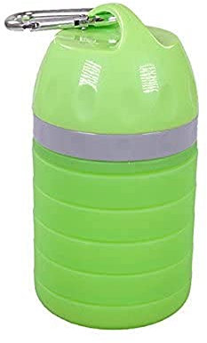 Rosewood Unique Design Collapsible Outdoor Dog Travel Water Bottle, Green