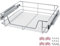 tectake® Teleskopschublade, ausziehbare Schublade, Teleskopregal nachrüsten, Schublade Unterschrank Küche, Regal Küche, Schubladen Organizer Büro, Badezimmerunterschrank - passend für 60cm