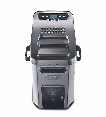 De’Longhi Livenza Deep Fryer with EasyClean System, Cool Zone, Adjustable Thermostat, Dishwasher-Safe Parts, Large Capacity, Easy Oil Draining, Stainless Steel