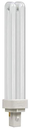 Crompton Lamps CFL PLC 26W G24d-3 Double Turn D-Type 3500K White Frosted 1716lm 2-Pin Energy Saving Push Fit Compact Fluorescent TC-D Compact-D CLD Opal Light Bulb