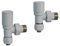 Valvola + detentore multistrato bianca per radiatori 1/2 x 16mm