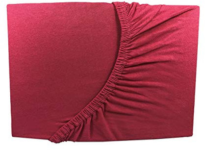 Topper Spannbettlaken - Bordeaux/weinrot/Wine red - 180x200-200x200 cm Jersey Boxspring (Bordeaux/weinrot/Wine red)