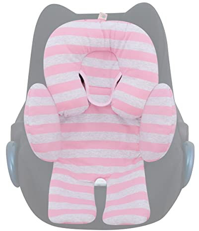 JYOKO Kids Sitzverkleinerer Antiallergikum Universal Baby 100% Baumwolle (Pink Island, Enthält Kopf-, eine Körper- und eine Rückenstütze)