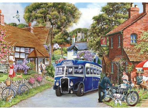 The House of Puzzles - Tight Corner Jigsaw - 500 Piece Jigsaws For Adults, Artist Illustrated, Scenic Landscape, Deluxe Puzzle Gifts