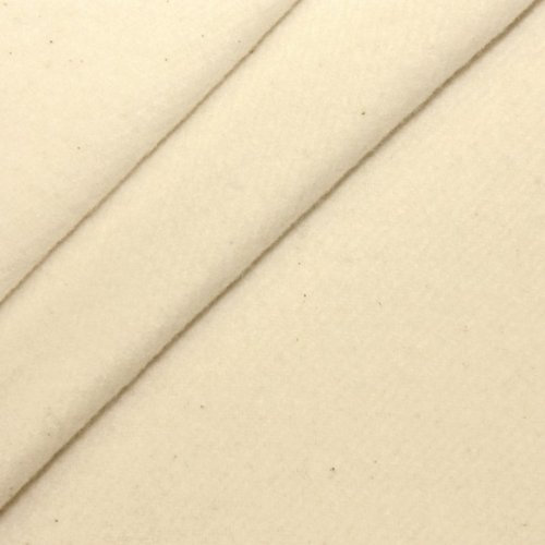 STOFFKONTOR Bühnen Molton Stoff B1 schwer entflammbar Breite 300 cm - Meterware, Farbe Roh-Weiss natur – für Wandverkleidungen, Eventbereich, Vorhänge, Messebau, Dekorationen uvm.