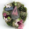 Türkranz Wandkranz Kranz rund mit Frühling Herz Rosa ø 28 cm Frühling - Sommer - Willkommensgruß 318