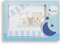 INTERBABY - Juego de sábanas para minicuna Love, color blanco y azul