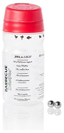Barbecue Shaker pour sauces en rouge, 325 ml