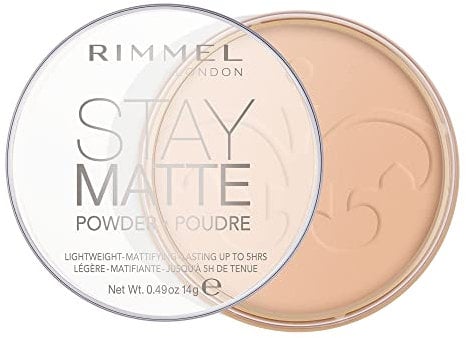 Rimmel - Poudre Compact Stay Matte - Anti-brillance - Fini mat et naturel - 005 Beige soyeux - 14gr