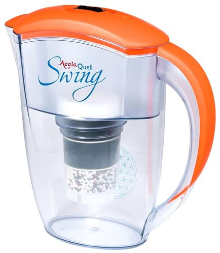 Wasserfilter AcalaQuell Swing | Orange | Kannenfilter mit höchster Filterleistung | Mehrschichtige Filterkartusche | PI-Technology | Kreiert köstlich schmeckendes, wohltuendes Wasser