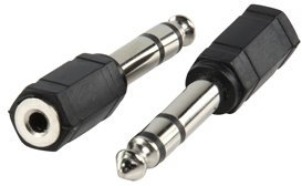 Ironcables - Adaptador Jack 6.3 estéreo a Mini Jack 3,5 macho a hembra