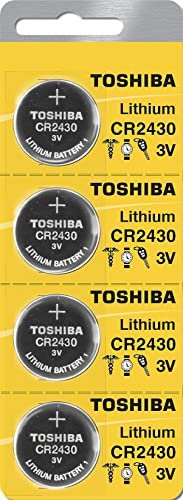 Toshiba CR2430 Lot de 4 piles bouton au lithium 3 V