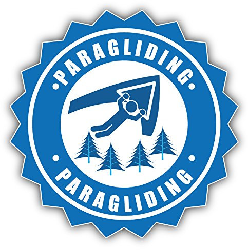 Paragliding Badge Label Hochwertigen Auto-Autoaufkleber 12 x 12 cm