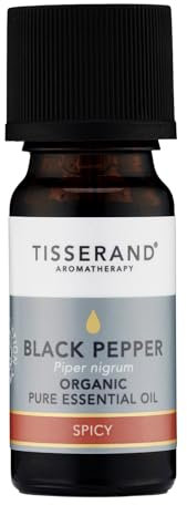Tisserand Aromatherapy - Organic Black Pepper Essential Oil - Massage & Bath Oil - 100% Pure & Natural - 9 ml