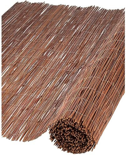 Nature Brise-Vue Clôture Saule 1x5 m Paravent de Jardin Patio Extérieur