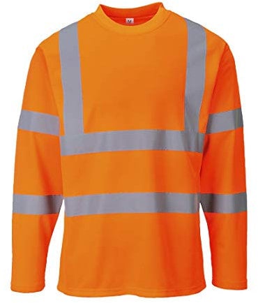 Portwest Hi-Vis Long Sleeved T-Shirt, Size: XXXL, Colour: Orange, S278ORRXXXL
