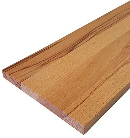 Wandbord Wandboard Design Livingboard Regal massiv Holz - Verschiedene Holzarten wählbar - Tiefe:20cm Dicke:25mm (Kernbuche, 50cm)