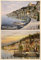 2 Stück Set LED Wandbild Stadt am Meer Hafen beleuchtet je 30cm x 40cm Leinwand Bild