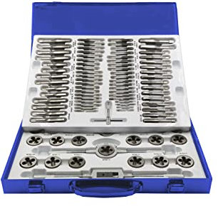 Krino 17012500 - Set Maschi e Filiere M+MF 2÷18 per Garage e Officine - 110 Pezzi