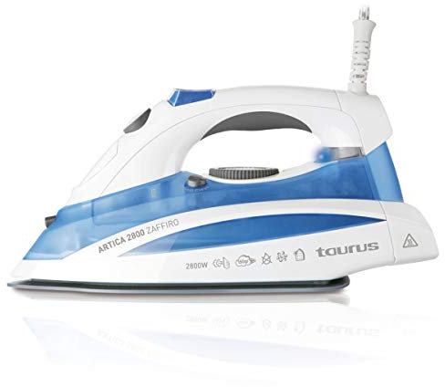 Taurus Artica 2800 Zaffiro - Plancha golpe máximo de vapor 150 g/min, Color Azul, Blanco