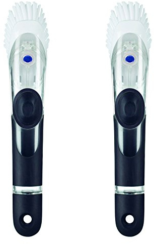 OXO Good Grips Lot de 2 brosses à vaisselle avec distributeur de savon