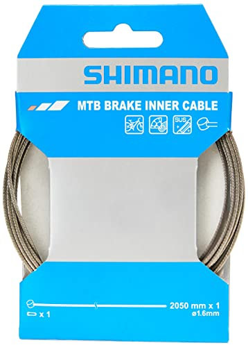 Shimano Unisex – Erwachsene Bremszug MTB, Silber/Schwarz, Länge: 2.05 mm