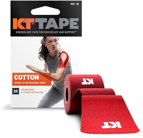 KT Tape Original Consumer, Vorgeschnittene, 20 Streifen, Baumwolle, Rot