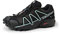 Salomon Damen Speedcross 4 Gtx W Trailrunning Schuhe, Black Black Metallic Bubble Blue, 45 1/3 EU