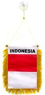 AZ FLAG - Wimpel Indonesien - 15x10 cm - Indonesiche Mini Flagge 10 x 15 Cm - Auto Pennant Spezielle Auto