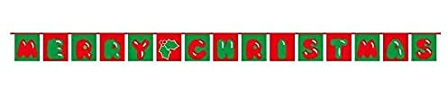 AZ FLAG - Guirlande Drapeau Joyeux Noël Texte - 5 Mètres Avec 15 Fanions De Noël De 21x14 cm - Petits Drapeaux 100% Polyester - 50g