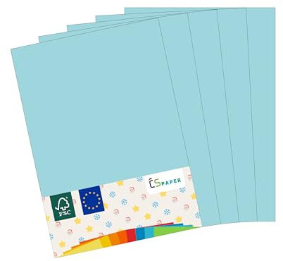 MADE IN EU 20 Blatt farbiges Papier HELLBLAU A4 80 g/m² CS Paper - Druckerpapier, Kopierpapier, Universalpapier zum Drucken, Basteln & Falten im Format DIN A4. Papier für den Heim- & Bürobedarf