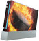 DeinDesign Skin kompatibel mit Nintendo Wii Folie Sticker Eishockey Feuer