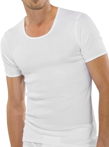 Schiesser Herren Jacke 1/2 Unterhemd, Weiß (100-weiss), M EU