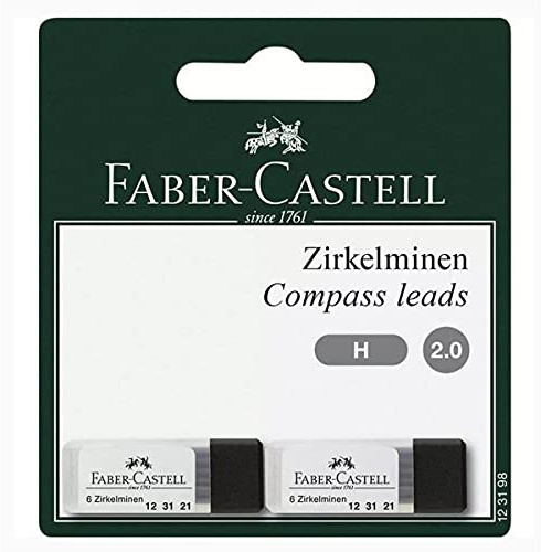 Faber Castell Compass leads Minen Zirkelminen 2mm 2 mal 6 Minen