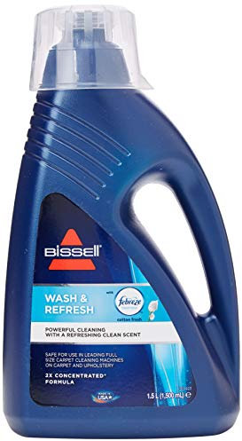 Bissell 1079E Wash & Refresh Reinigungsmittel für alle Teppichreinigungsgeräte, Duft: Febreze Cotton Fresh, 1,5 Liter